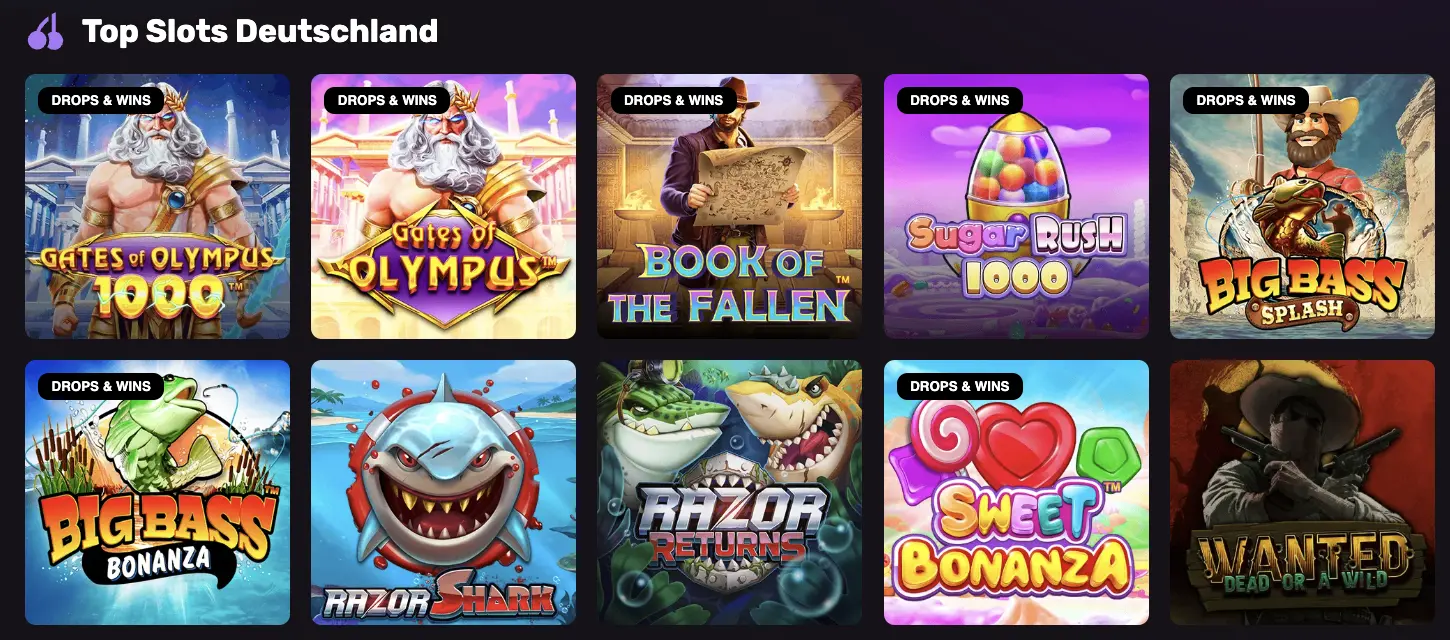 Top-Slots-Katalog bei Playbetio